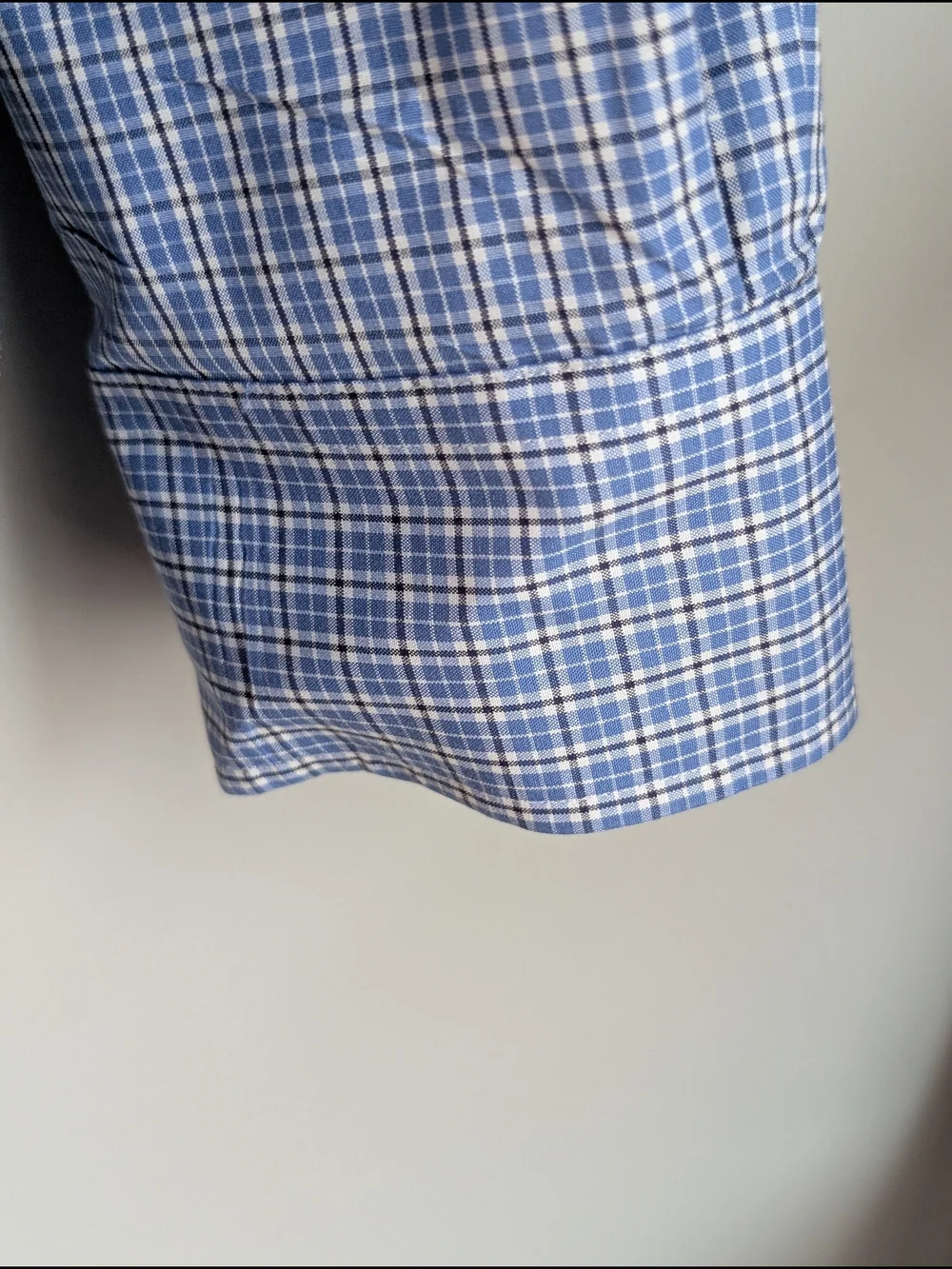 Polo Ralph Lauren Regent Shirt Mens 17 34/35 Classic Fit Blue Plaid Cotton